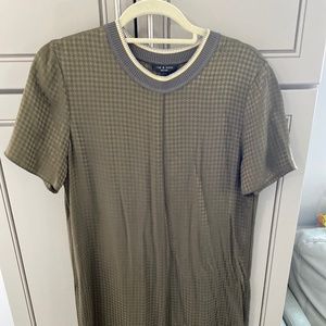 Rag & Bone. Ali T-shirt dress. Green Houndstooth. Size Medium.